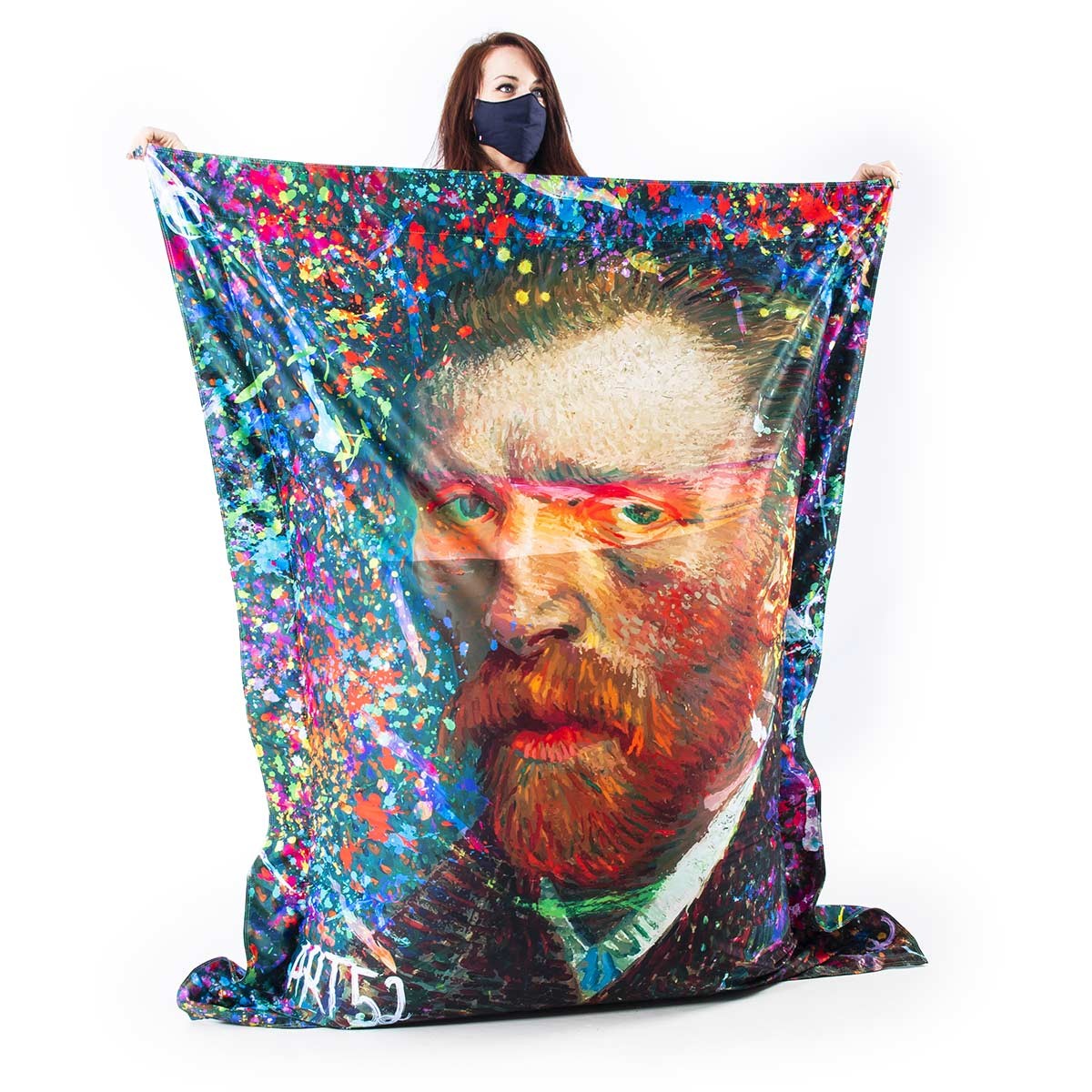 Pouf Géant ART52® - Van Gogh POP II, housse imprimée haute qualité, impression teintée dans la masse, série limitée 50 exemplaires