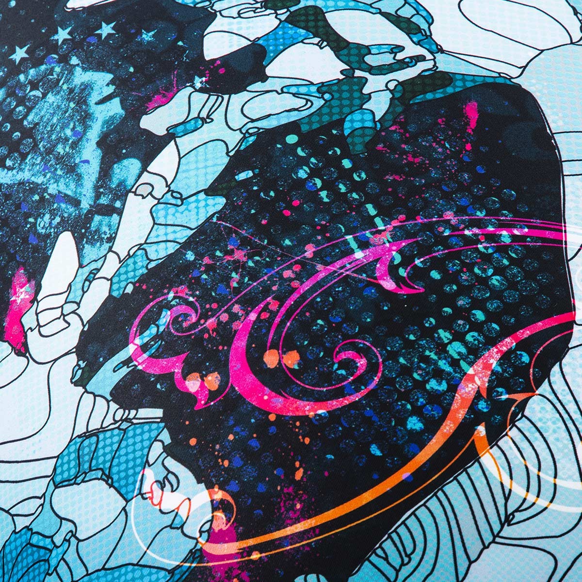 Pouf Géant ART52® - Gods And Humans, œuvre signée Benjamin Cupillard, série limitée 50 exemplaires, impression haute qualité teintée dans la masse