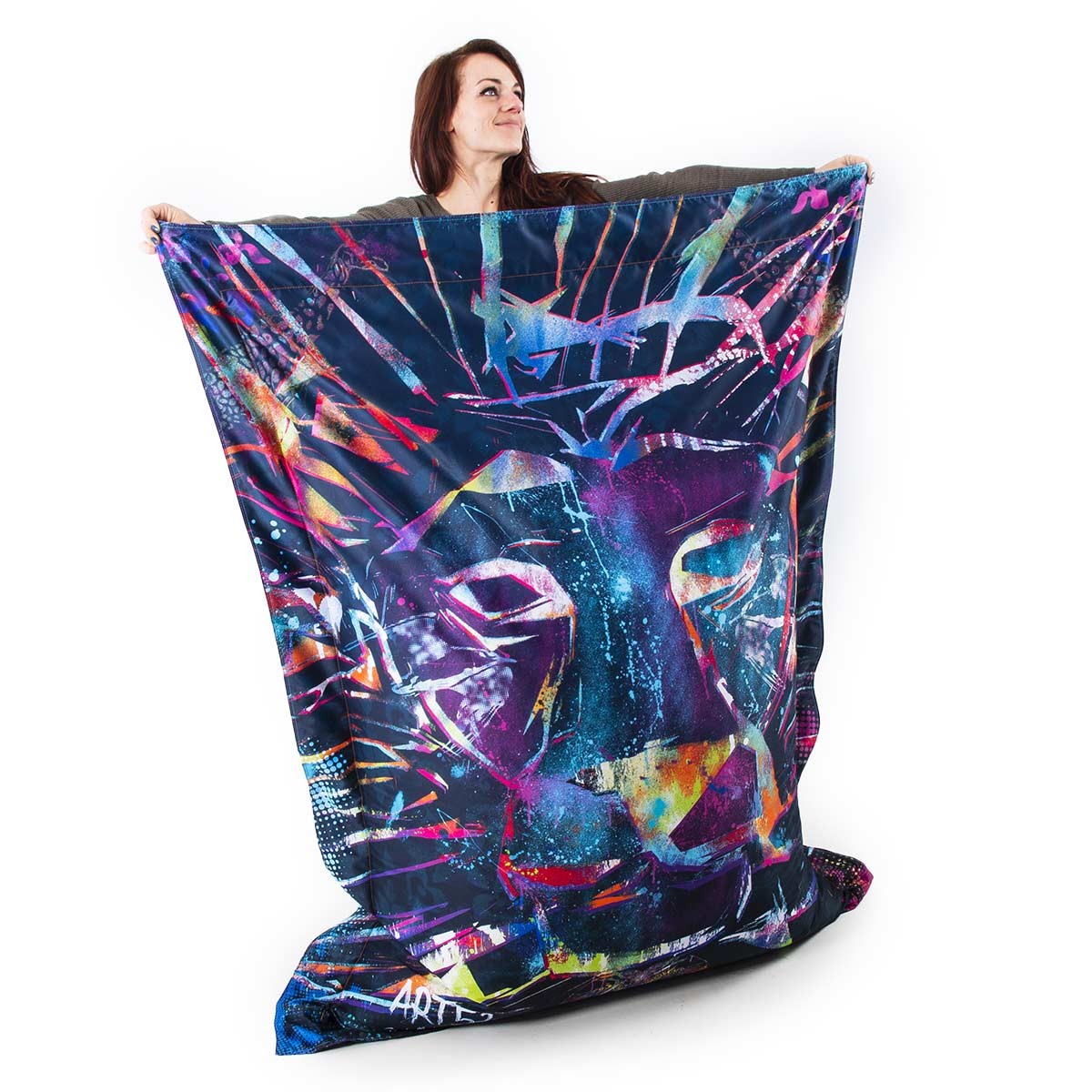Pouf Géant ART52® - Lion Graf, pouf XXL imprimé œuvre “Lion Graf” Benjamin Cupillard, édition limitée 50 exemplaires