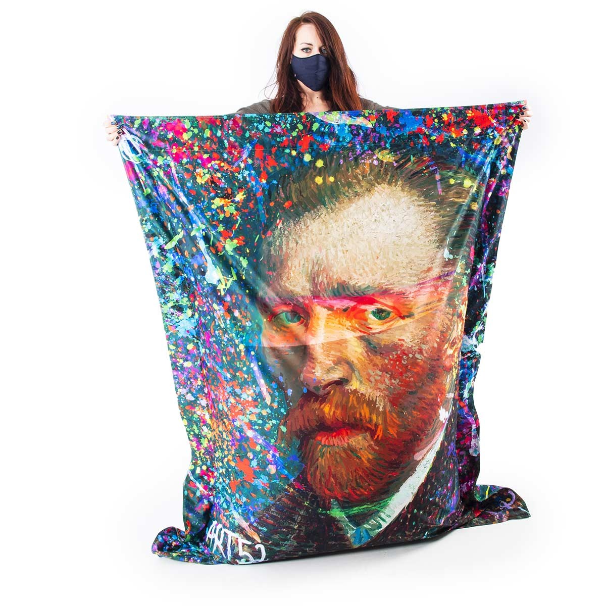 Pouf Géant ART52® - Van Gogh POP II, pouf géant imprimé œuvre Benjamin Cupillard style pop art, série limitée