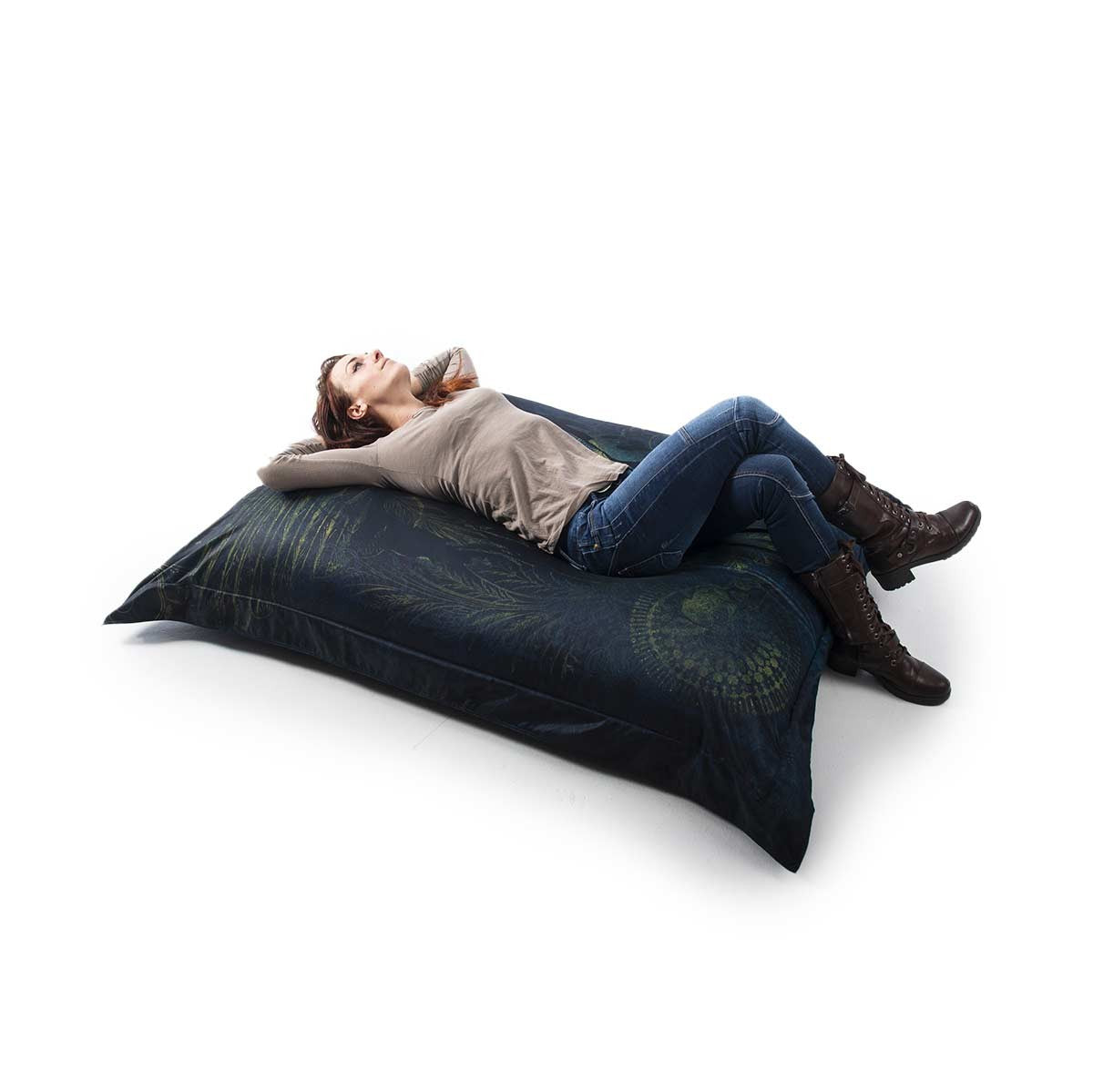 Pouf Géant ART52® - WILD : modèle géant en tissu imprimé WILD de Benjamin Cupillard, série limitée, assise confortable