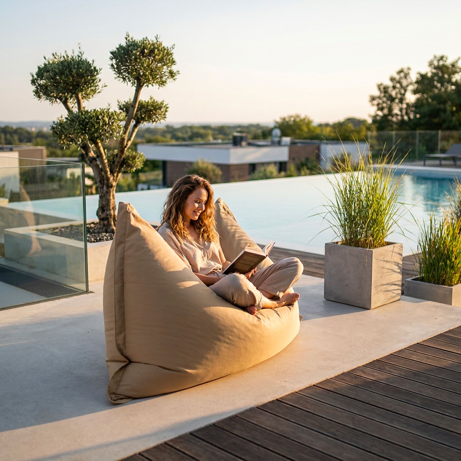 Pouf Gigante XXL Beige BiG52 Classic