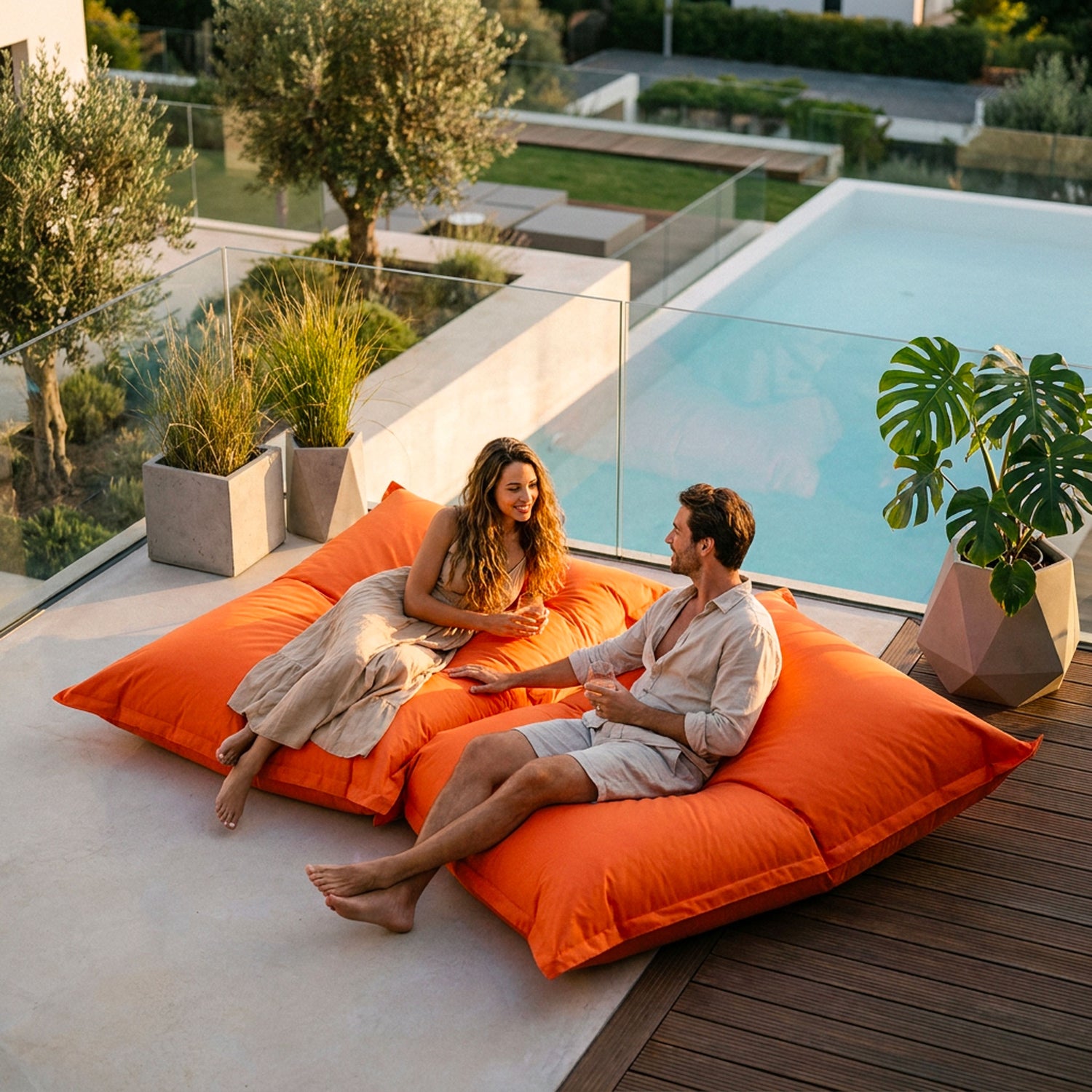 Pouf Giganteach XXL Oráiste BiG52 Classic