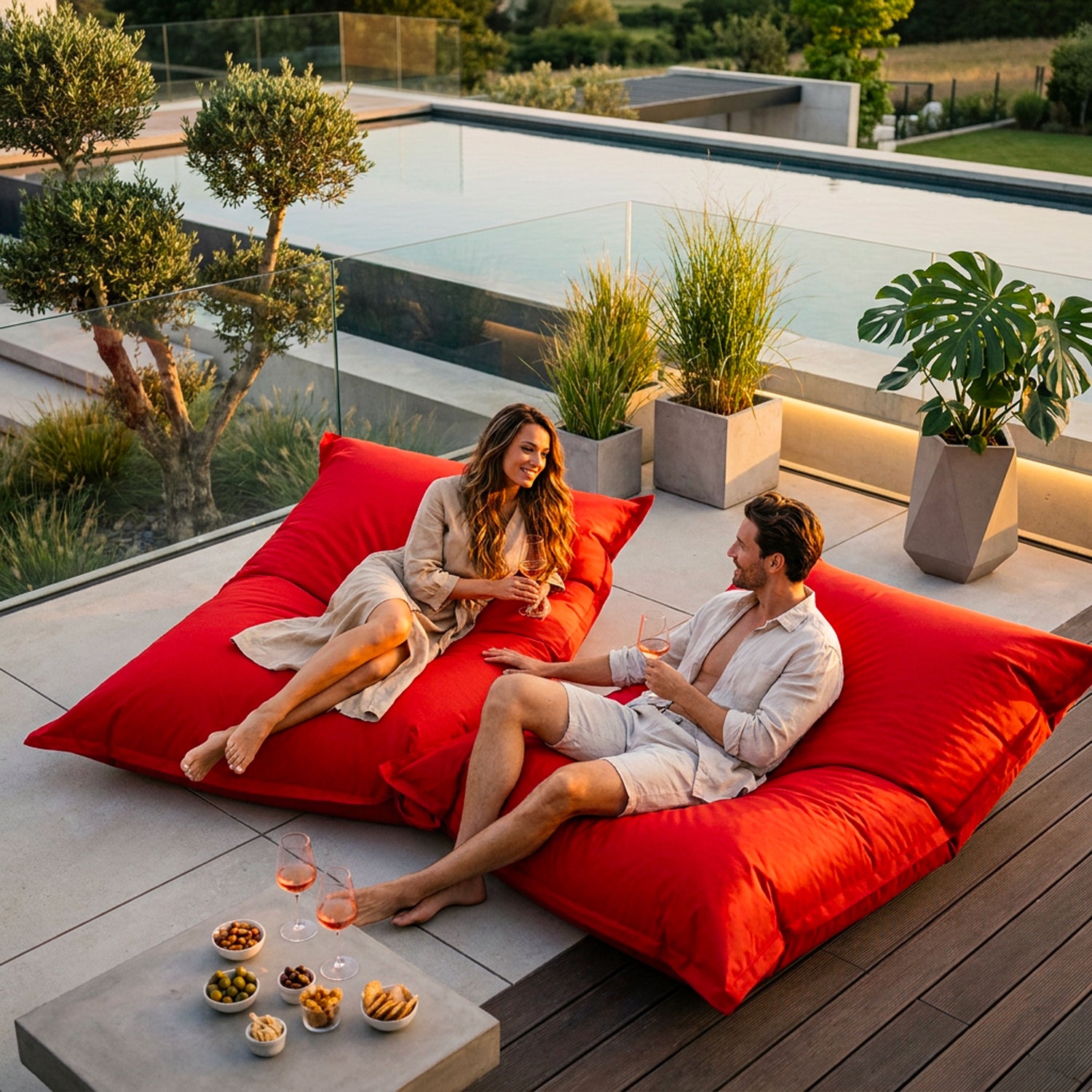 Pouf Géant XXL Rouge BiG52 Classic