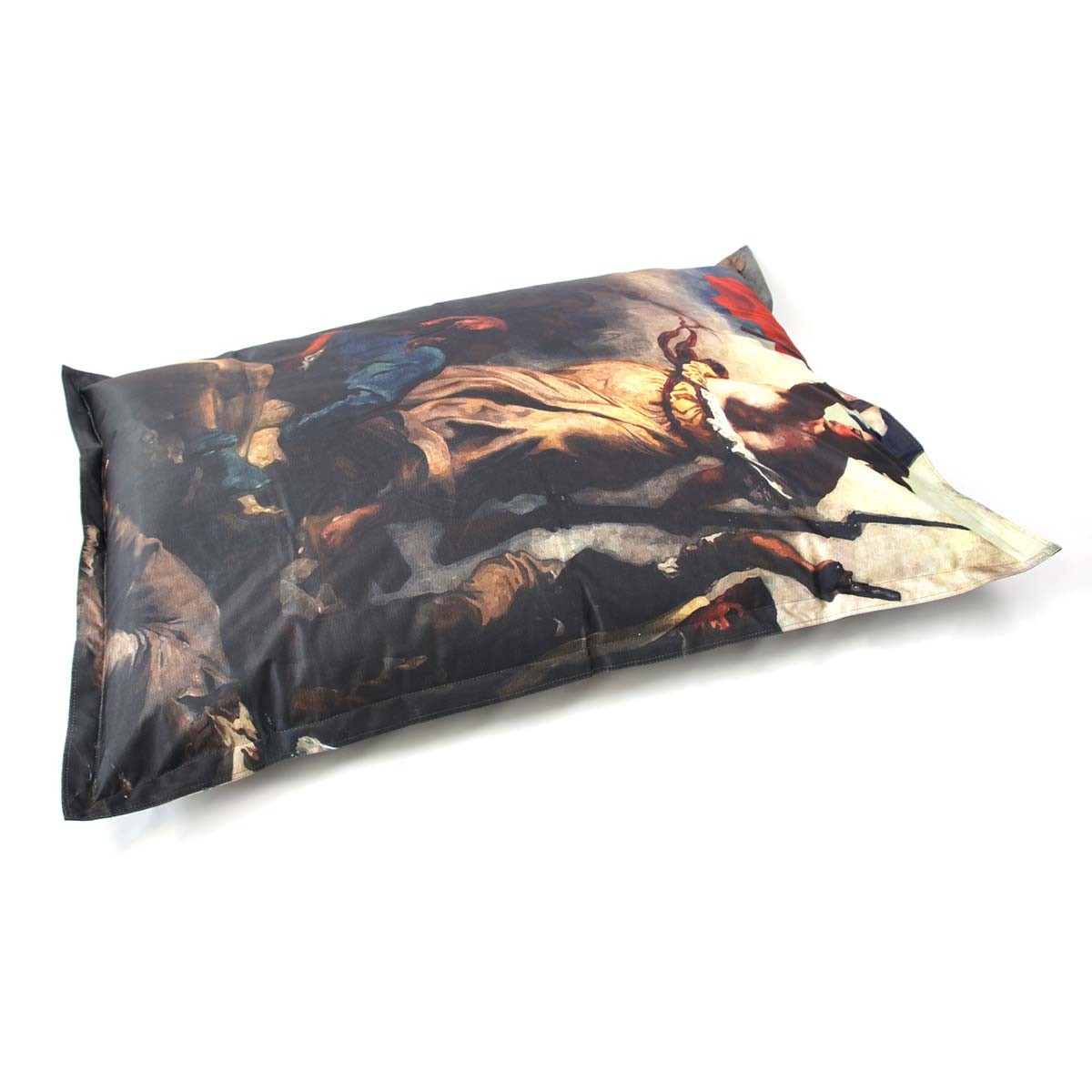 Pouf géant déhoussable Marianne Révolution BiG52, coussin géant HD design exclusif LiveDeco