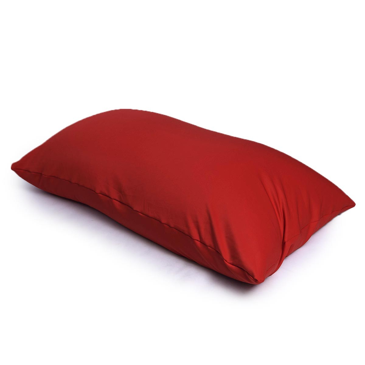 Pouf Stretch Rouge, pouf géant d’intérieur BiG52 en tissu ultra souple rouge, pour salon ou chambre