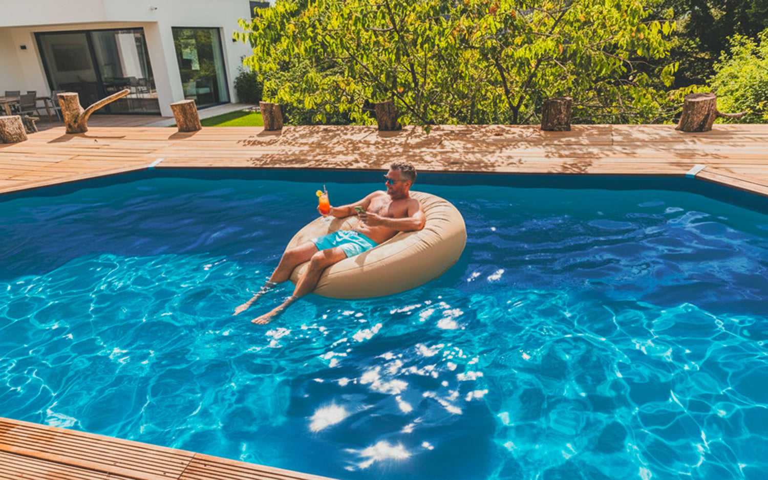 Pouf Rotondo Piscina Giallo