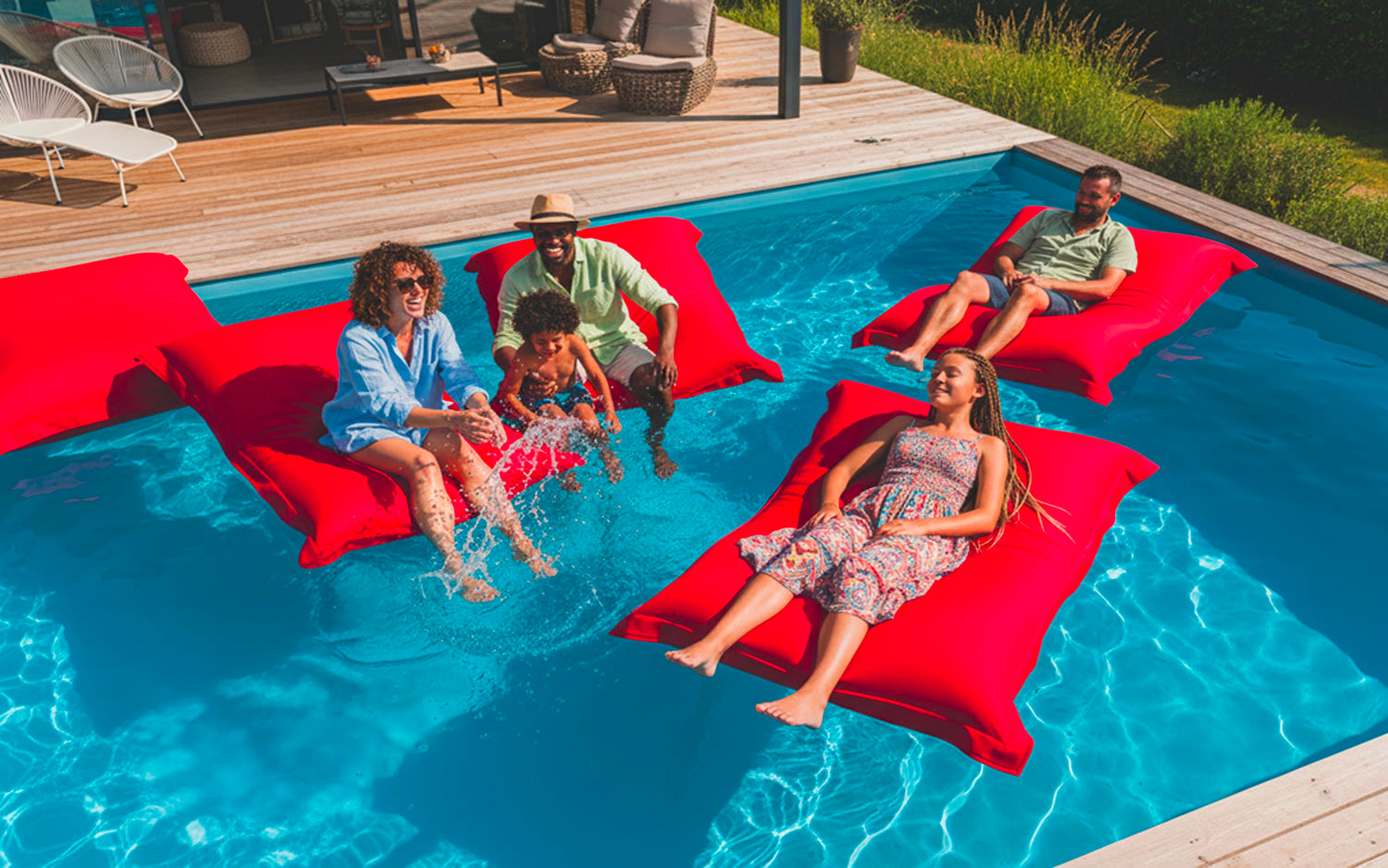 pouf piscine flottant pool big52 famille