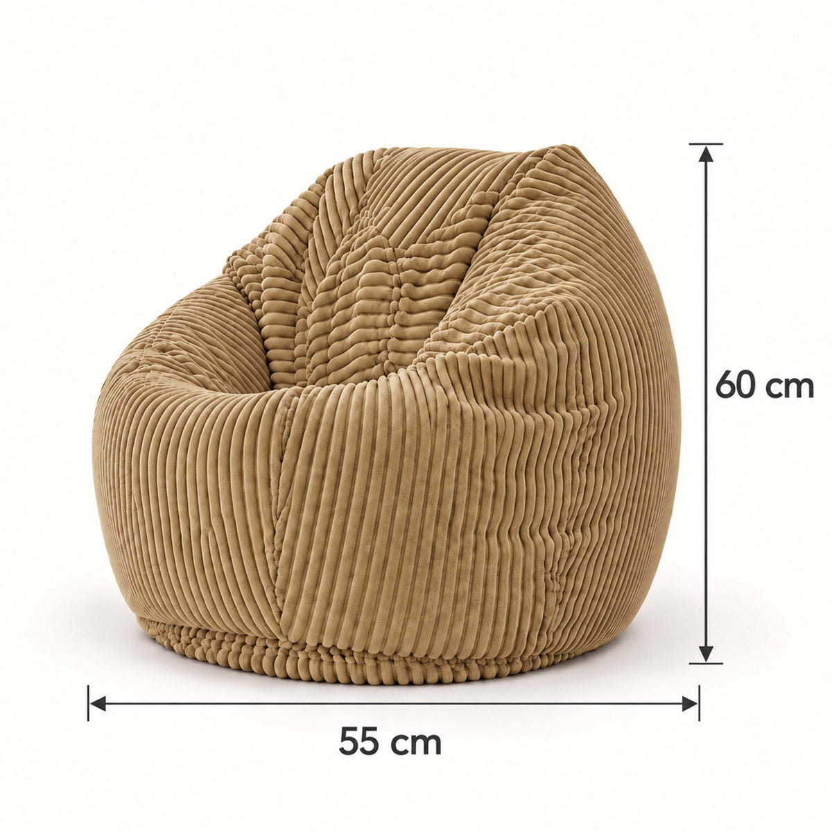 Saccosäck för barn i gyllene beige manchester