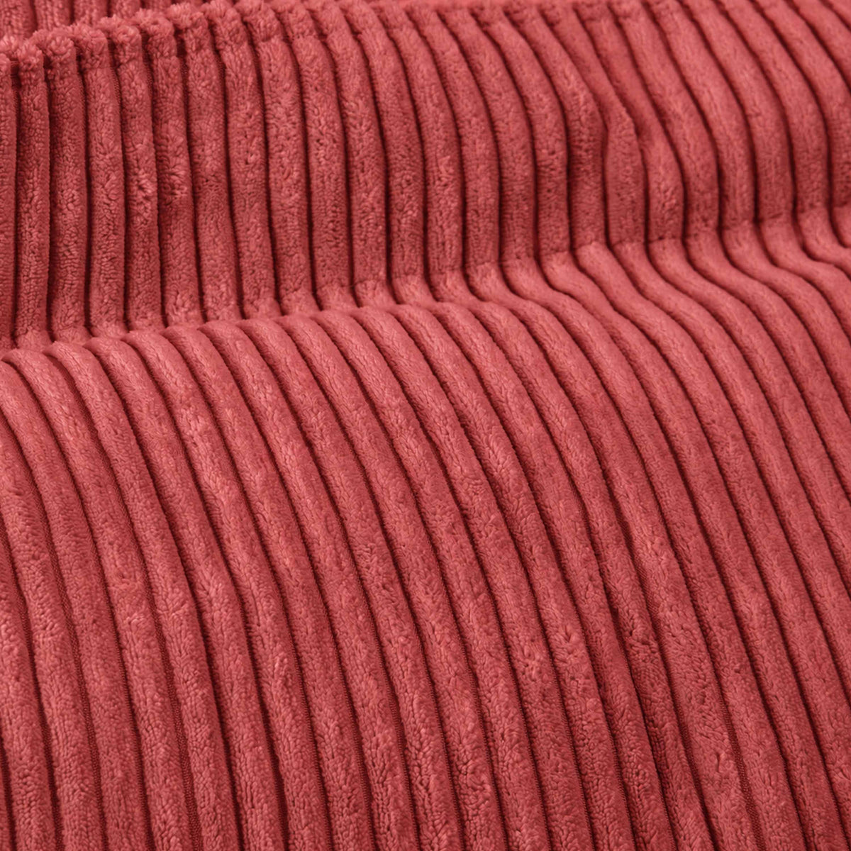 Pouf Poire Enfant Velours Côtelé Terracotta : détail du velours côtelé terracotta pour pouf poire velours enfant