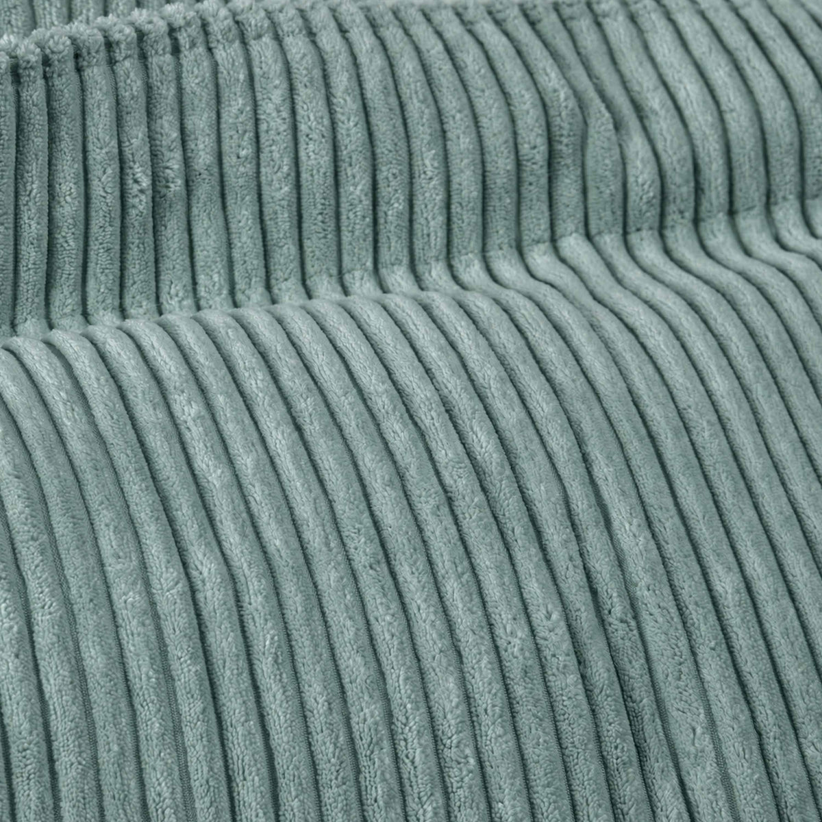 Pouf Poire Enfant Velours Côtelé Vert gris, gros plan tissu velours côtelé pour pouf poire velours enfant