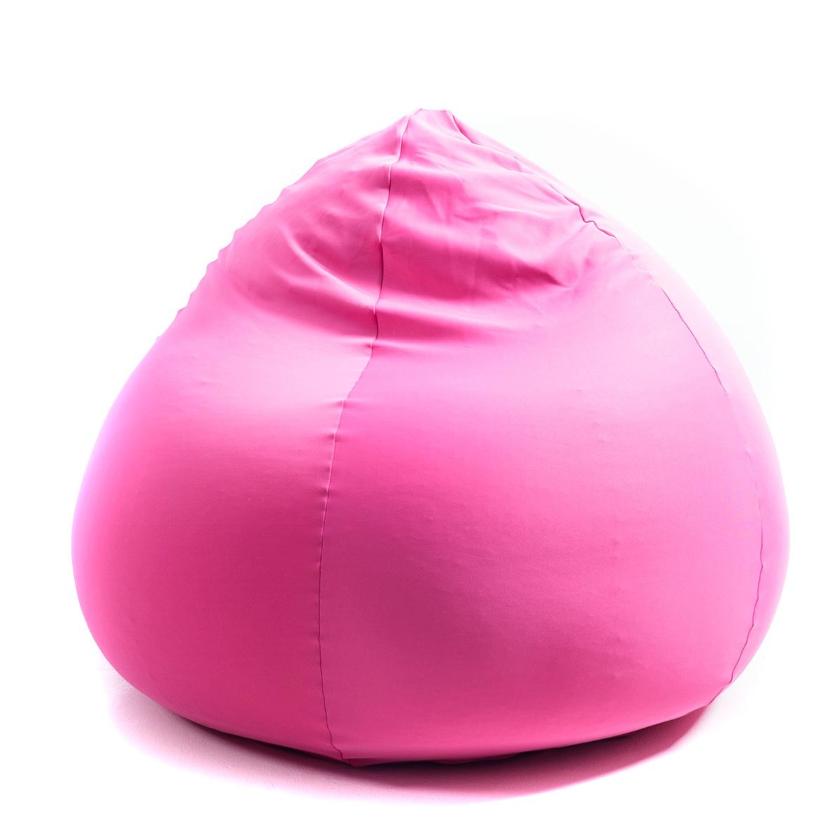 Pouf Poire Stretch Rose, pouf géant d’intérieur en tissu ultra souple pour détente au salon ou chambre
