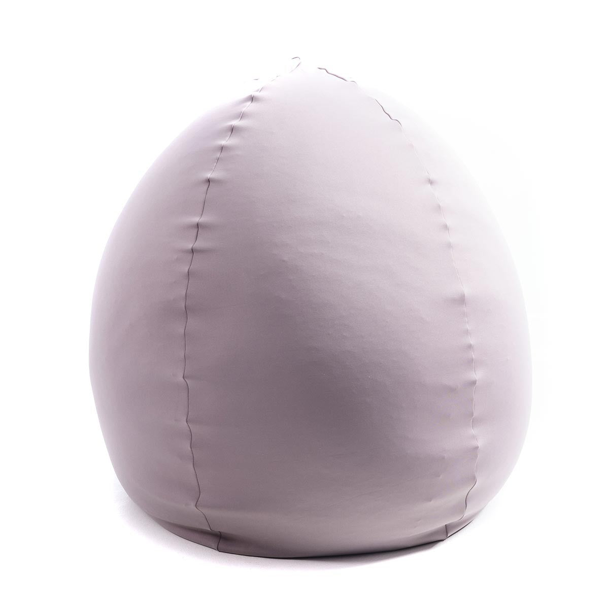 Pouf poire stretch taupe intérieur : grand pouf beige en tissu souple pour salon ou chambre
