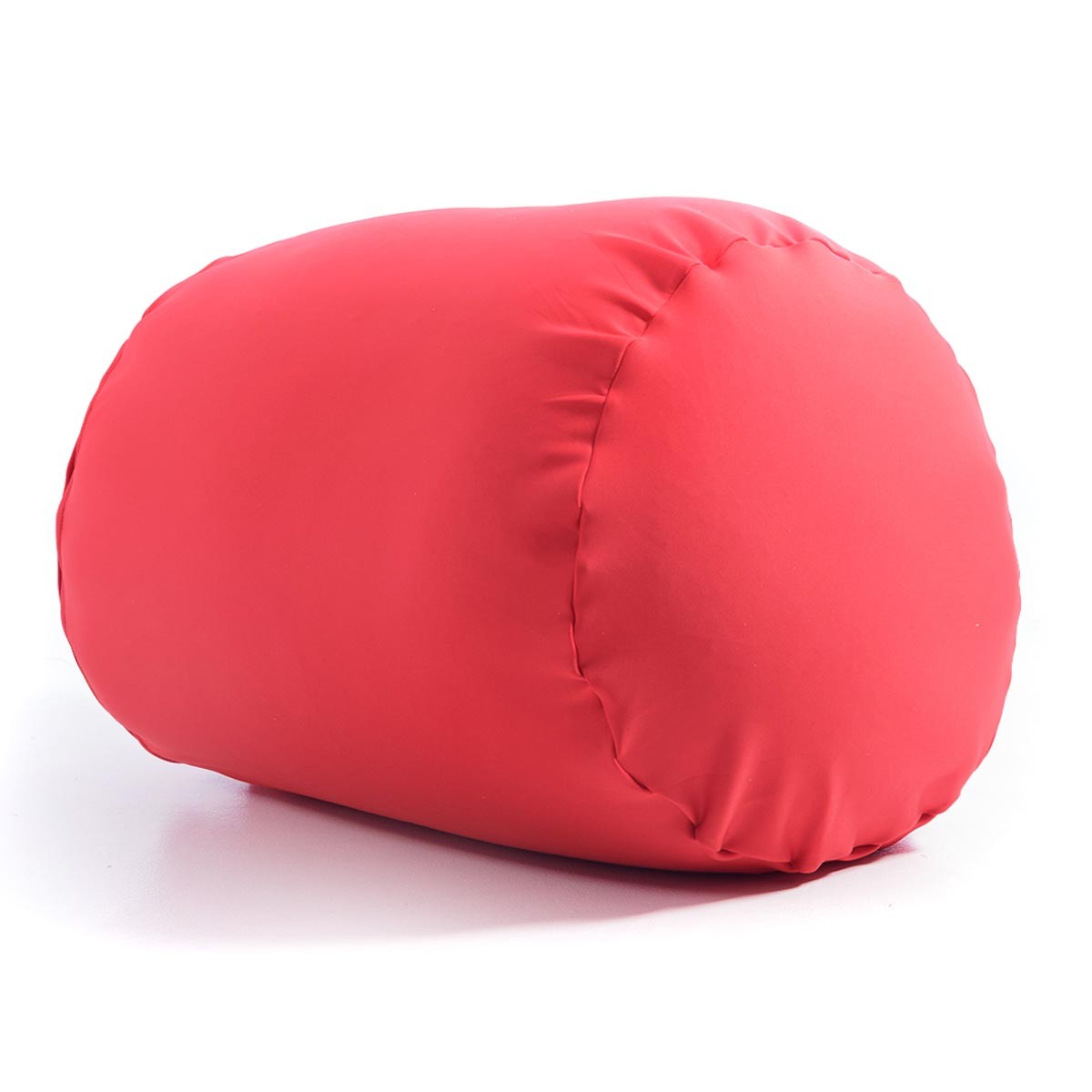 Pouf Repose Pieds Stretch Rouge, pouf tube rembourré intérieur, tissu ultra-souple pour relaxation et étirement