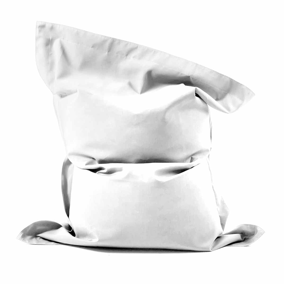 Pouf Voile Bateau Blanc, pouf géant 170x130cm blanc nautique pour intérieur et extérieur, assise confortable