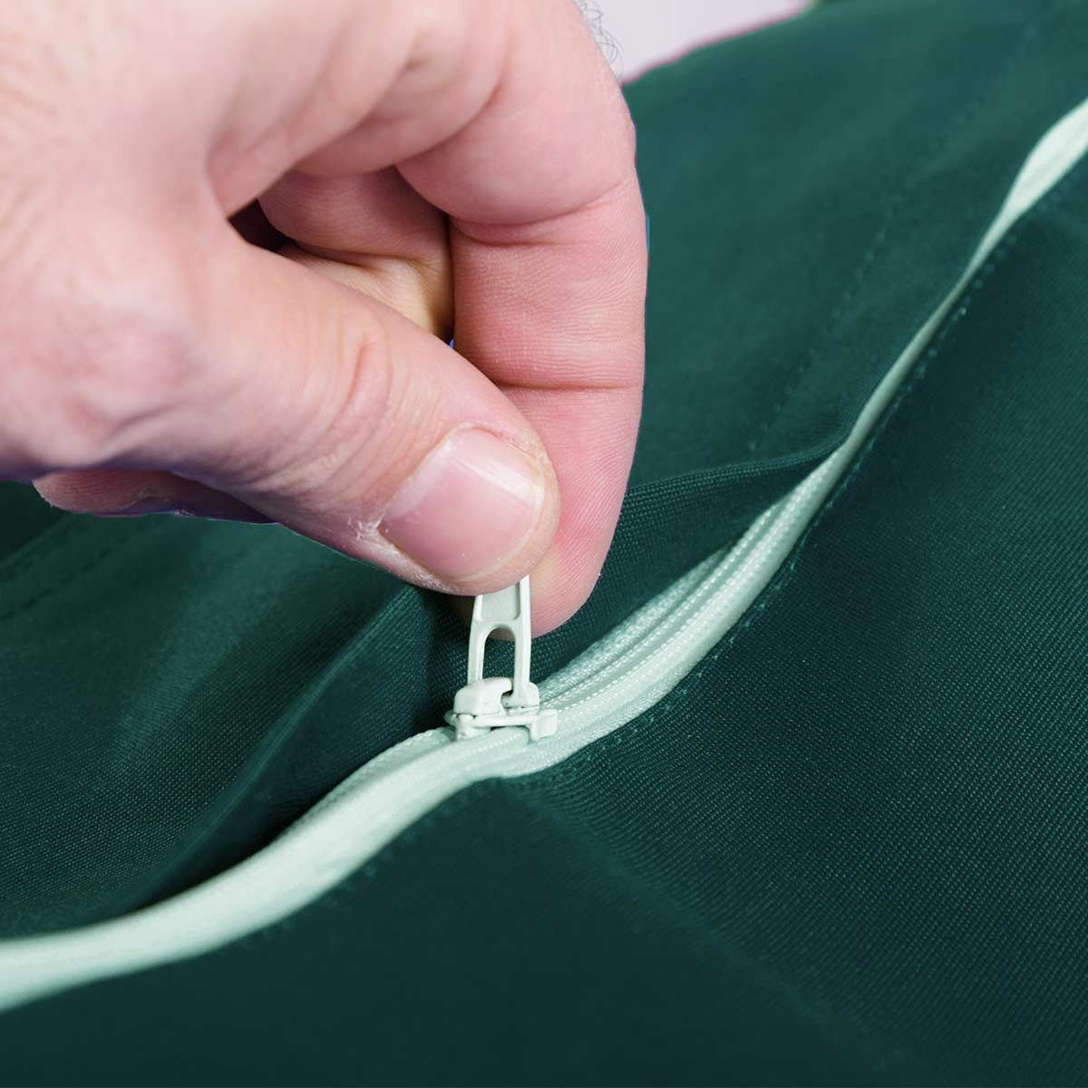Pouf Voile Bateau Vert : fermeture éclair résistante sur pouf géant 170x130 cm vert nautique
