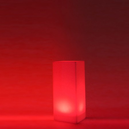 Colonna luminosa LED multicolore - QUADRATA 80 cm