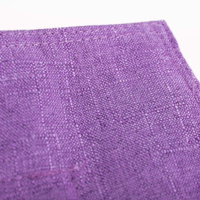Interior de salón con puf gigante de lino, funda extraíble, violeta capullo BiG52