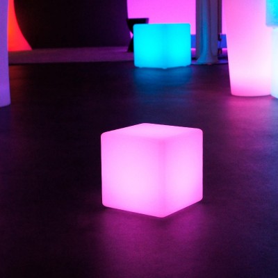 Mehrfarbiger LED-Lichtwürfel - 20 cm