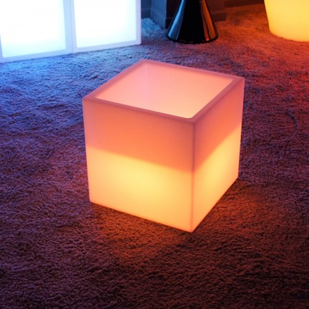 Cube Multifonctions Lumineux à LED Multicolore - 40 cm