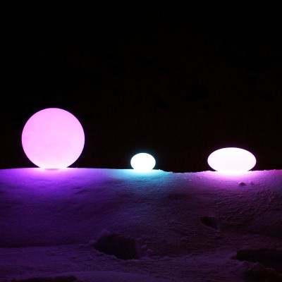 Mehrfarbiger LED-Lichtkiesel M.