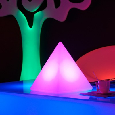 Pirámide de luz LED multicolor - PYRAMIS - 28 cm
