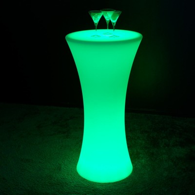 Mesa de pie con iluminación LED multicolor - REDONDA