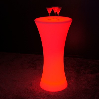 Mesa de pie con iluminación LED multicolor - REDONDA