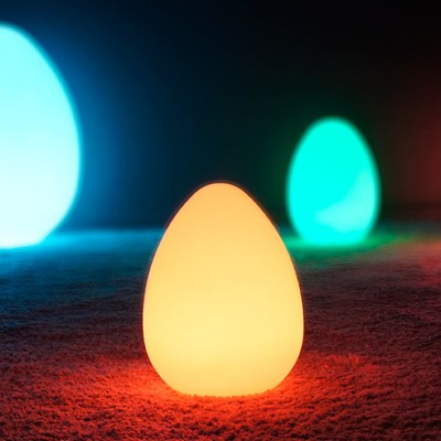 Mehrfarbiges LED-beleuchtetes Ei - JAJKO - 28 cm