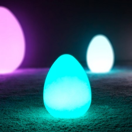Mehrfarbiges LED-beleuchtetes Ei - JAJKO - 28 cm