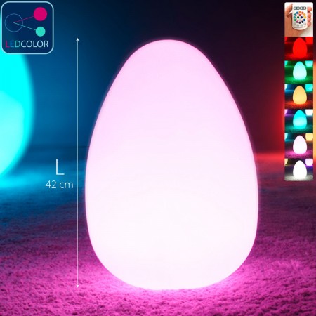 Uovo luminoso a LED multicolore - JAJKO - 42 cm