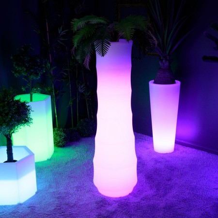 Vaso luminoso a LED multicolore - BAMBOO