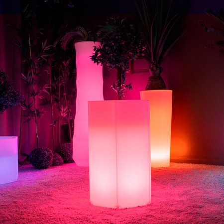 Vaso luminoso a LED multicolore - HEXAGONE M
