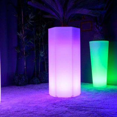 Mehrfarbiger LED-Lichttopf - HEXAGONE XL