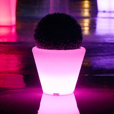 Vaso luminoso a LED multicolore - TONDO S