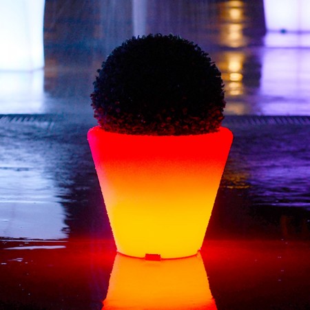Vaso luminoso a LED multicolore - TONDO S