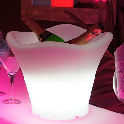 Mehrfarbiger LED-beleuchteter Champagner-Eimer