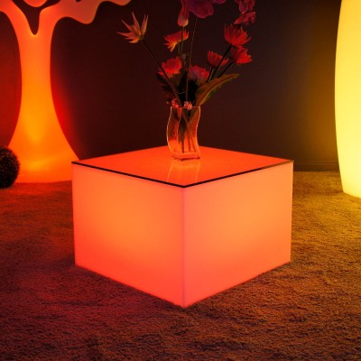 Mesa de centro iluminada por LED multicolor - Nelio