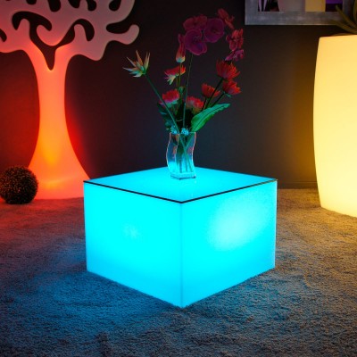 Mehrfarbiger LED beleuchteter Couchtisch - Nelio