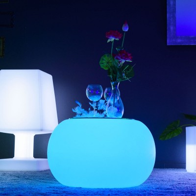 Mesa de centro iluminada por LED multicolor - ROUND S