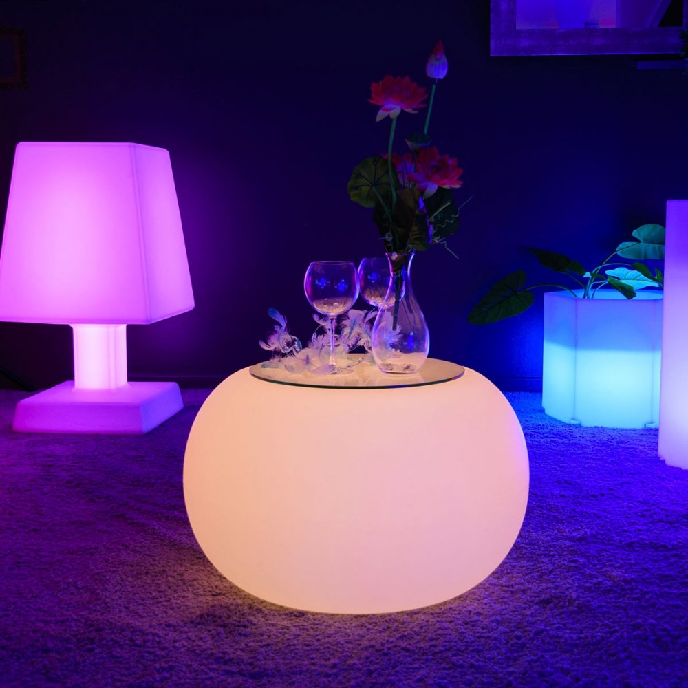 Table Basse Lumineuse à LED Multicolore - ROUND S