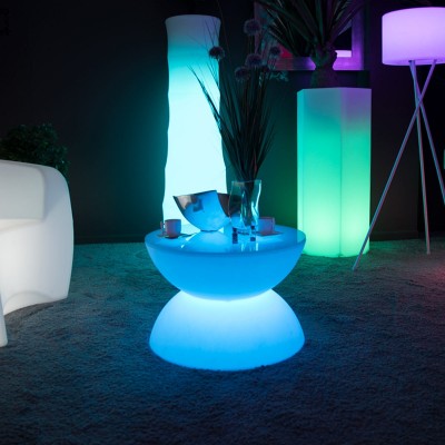 Tavolino luminoso a LED multicolore - FULL MOON