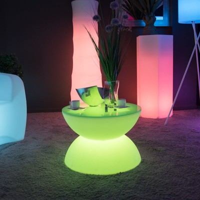 Tavolino luminoso a LED multicolore - FULL MOON