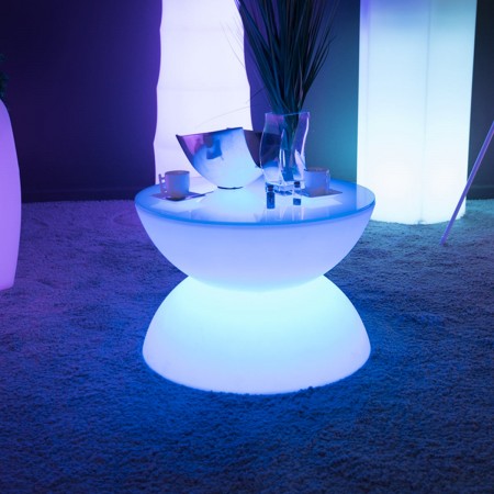 Mesa de centro con luz LED multicolor - FULL MOON
