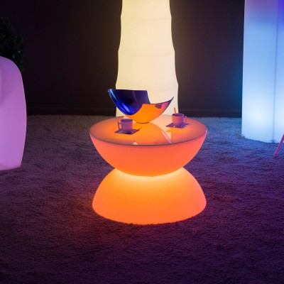 Mesa de centro con luz LED multicolor - FULL MOON