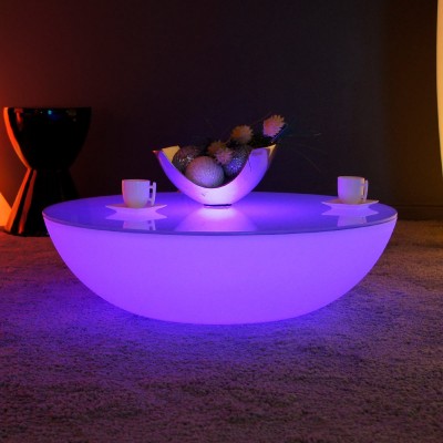 Table basse lumineuse LED Multicolore - MOON LIGHT