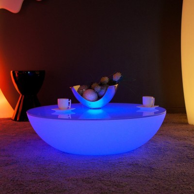 Mesa de centro con luz LED multicolor - MOON LIGHT