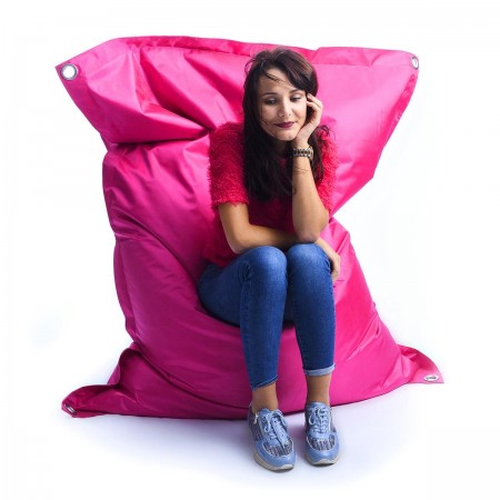 Riesiger Sitzsack im Freien Pink BiG52 IRON RAW