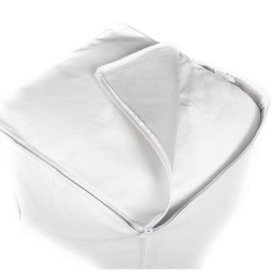 Pouf Cube BiG52 - Simili Cuir Blanc