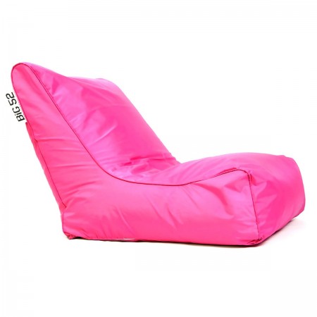 Sedia a sacco BiG52 rosa con poggiapiedi